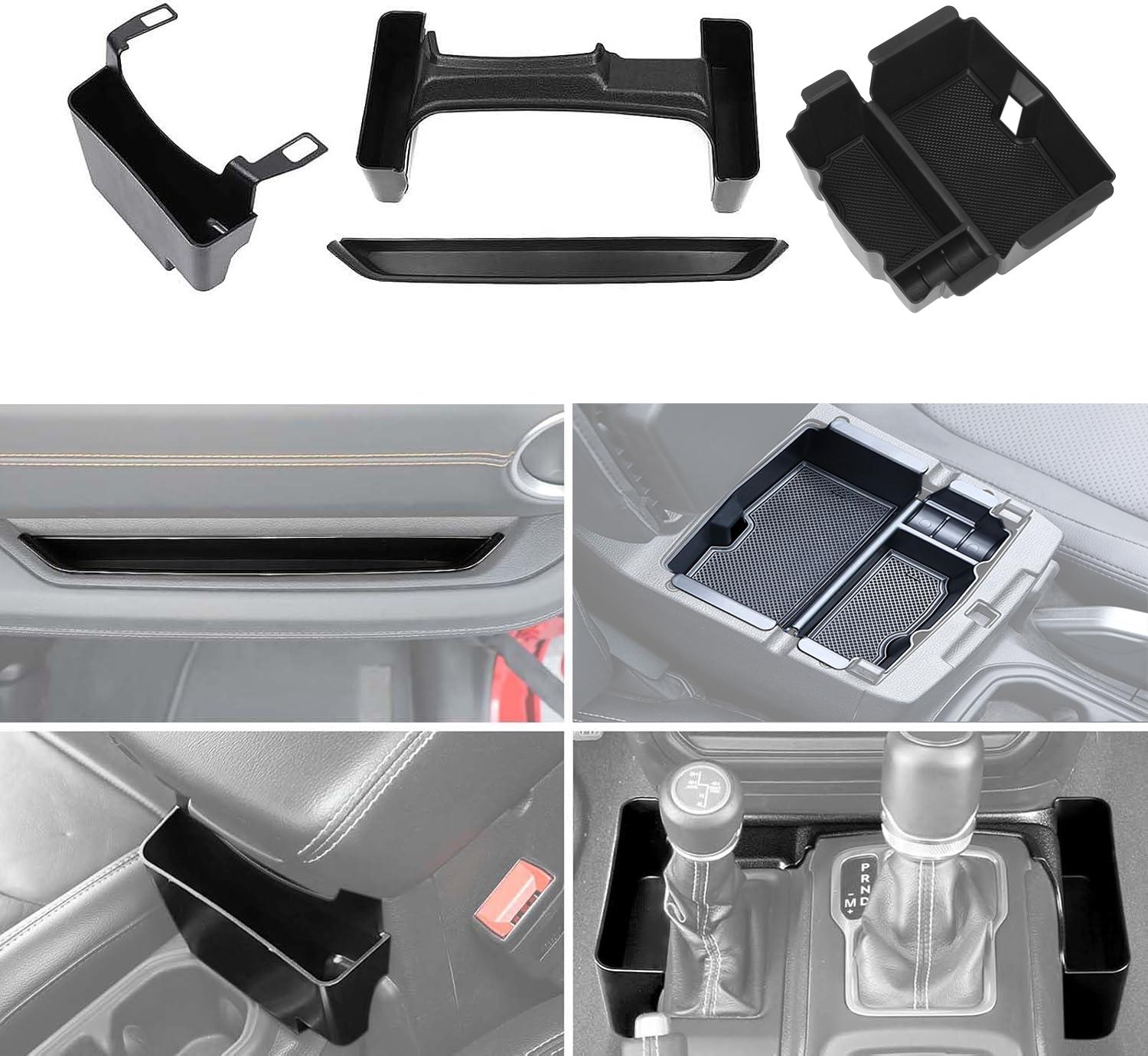 

Car Gear Shift Armrest Storage Box Passenger Organizer Tray for Jeep Wrangler JL Gladiator JT 4XE 2026 2026 2026 Accessories чёрный
