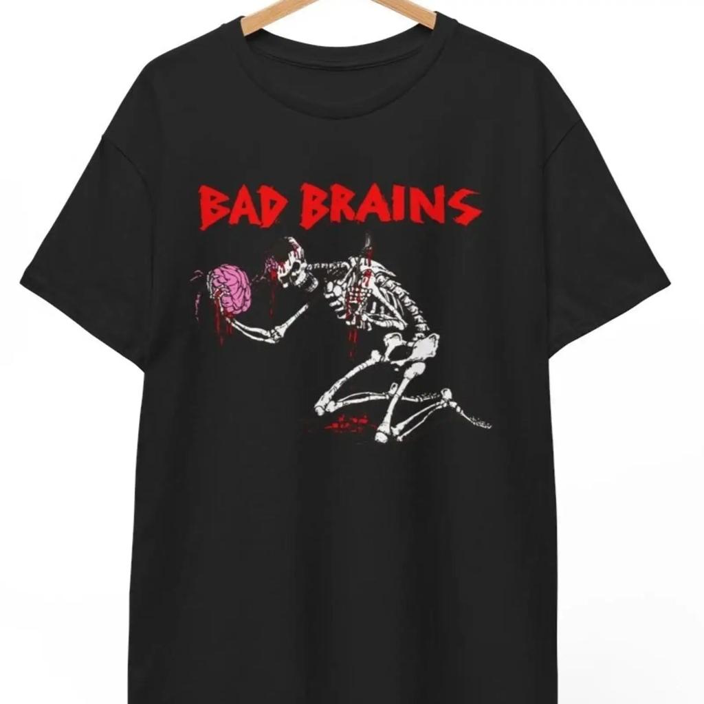 Bad Brains T Shirt Hardcore Punk Reggae Metal Music Vintage Washed Fashion Graphic Slightly Homme Versatile
