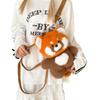 Schattige Rode Panda Pluche Tas Student Schooltas Kawaii Panda Vorm Rugzak Pop Cartoon Dier Speelgoed Verjaardag Kerst Cadeau Huisdecoratie