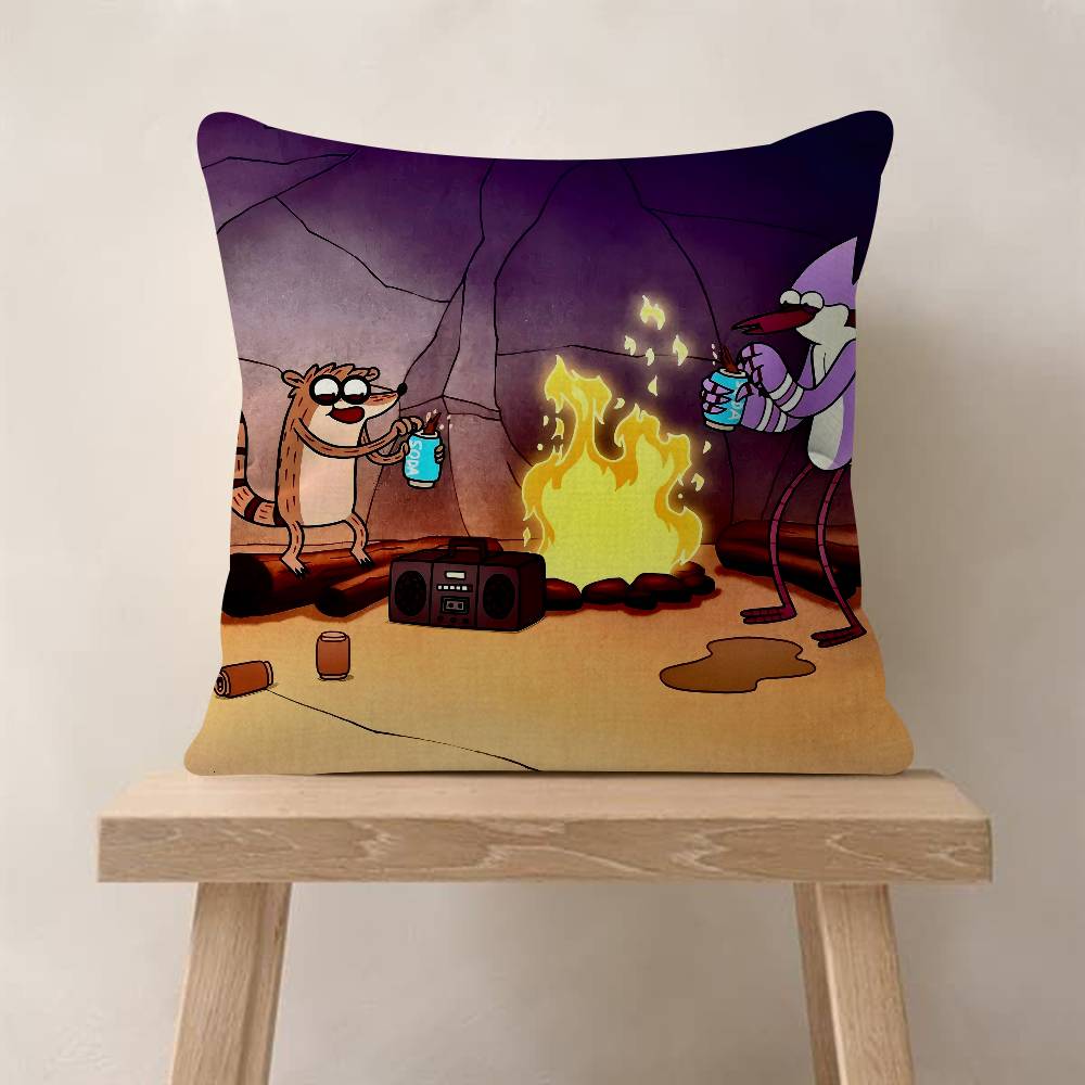 Cartoon R-Regular Show Pillowcase Toon Gift Cushion Cover Bedroom Home Sofa Chair Seat Decor Pillow Case
