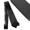 [DEVENTORZ] Men's Black Plain Tie, Hand-tied, for Formal Occasions, Funerals, Memorial Services, Wakes, and Other Mourning Occasions, with Tie and