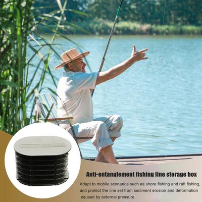 Fishing Line Winder Fishing Winding Box with Cutter Portable Tackle Tool Organizer for Fishermen Accessories Stream River Lake