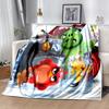 1pc Blanket angry Birds Print Design, Lightweight Blanket for Sofa, Bed- Soft &Warm, Gift for All Seasons like Christmas, Halloween