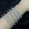 Moissanite Inlaid Sterling Silver Tennis Bracelet - Hip Hop Light Luxury Style