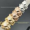 Luxury Gold Leopard Diamond Earrings - Women's European & American Fashion