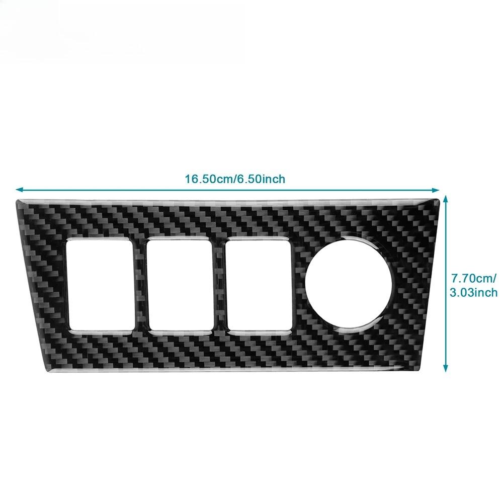 Carbon Fiber Cigarette Lighter Frame Trim for Toyota RAV4 2006-2012 LHD RHD Center Console Panel Cover