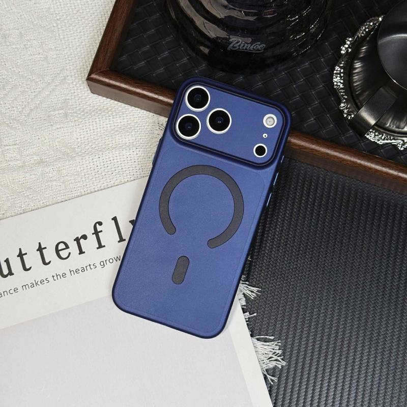 Ultra-thin Magnetic Frosted Case for iPhone 17 Pro Max: Simple Anti-drop Protection. iPhone 17 Air синий