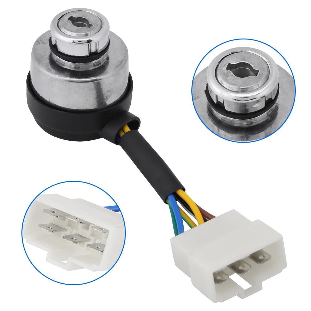 6 Wire Ignition Start Key Switch For 2.5-6.5KW 188F Gas Generator 6 Wire Ignition Key Switch Ignition Start Key Switch