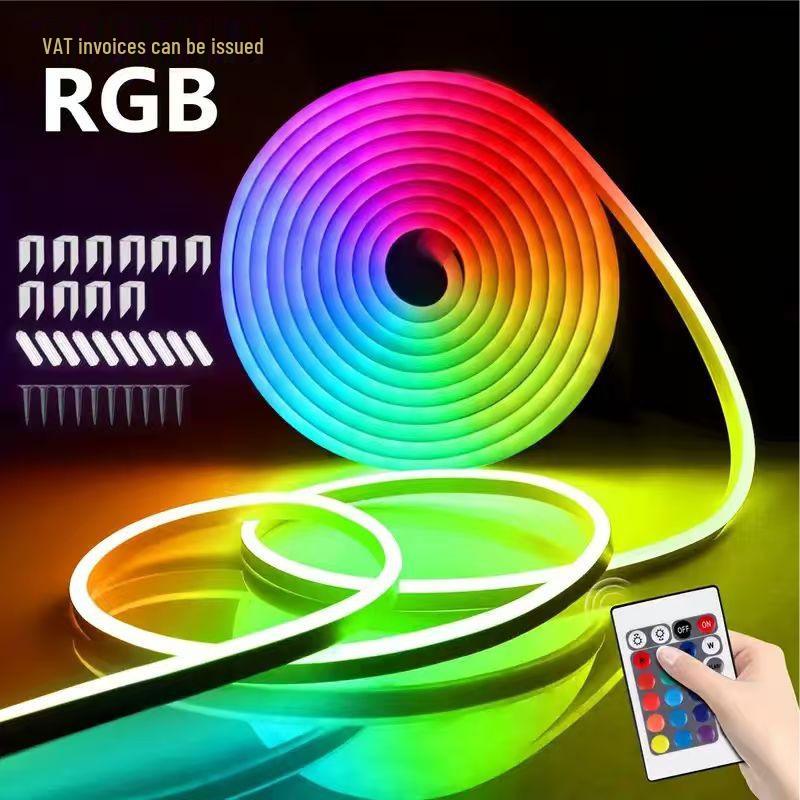 RGB LED Silicone Neon Strip with 24-Key Controller
