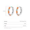Dazzling Tiny Ear Buckles for Women Fine Jewelry Summer Design 925 Sterling Silver Small Trendy Colorful Enamel Hoop Earrings