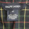 RALPH LAUREN Short Sleeve Frill Shirt Dress Teen 16 Adult XS-S Navy Check Mini Length Spring Summer(USED)