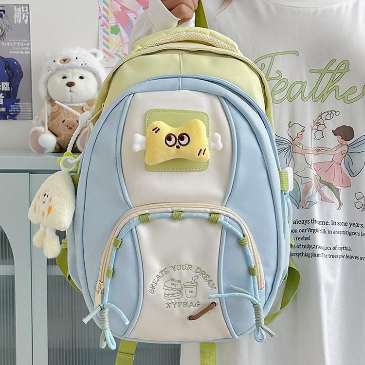 Summer New Fresh and Cute Middle School Student Outdoor Braided Cartoon High-Value Student Backpack