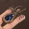 Natural Sodalite Gemstone Handmade Copper Wire Wrap Spider Pendant 2.56" I0J54
