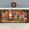 The perfect choice for home and outdoor holiday decoration with Santa Claus train garage door banners