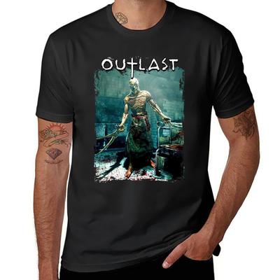 Outlast T-Shirt for a Boy Customs Design Your Own Graphics Korean Fashion Mens Plain T Shirts