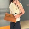 Borsa da ascella in pelle haute couture borsa con motivo a palma semplice moda borsa a spalla da pendolare borsa a mano da donna clutch