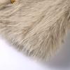 2024 Women Winter Fashion New Faux Fox Fur Coat Metal Button Thickened Warm Tops