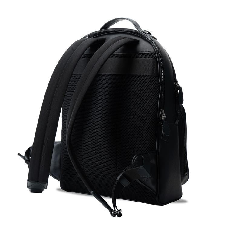 Bally Mavrick Black And White Striped Color Block Leather Backpack Men Backpack 6238746