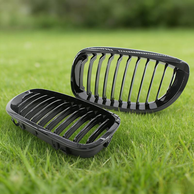 Gloss Black Front Grill Grille For BMW E46 LCI Facelift Coupe Cabriolet 03-05 325CI 330CI 2 Door 51137064317,51137064318