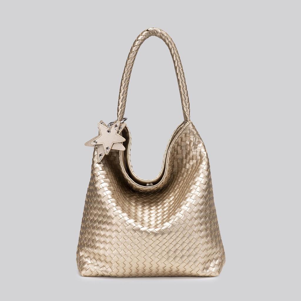 Summer 2026 Woven Texture Shoulder Bag: Large Capacity, Daily Commute Essential, Versatile Fashion for Mother and Daughter