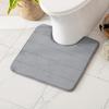 Bathroom Rug with a Cutout for the Toilet for the Bathroom Anti-Slip Mat