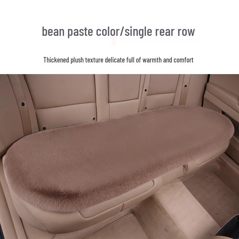 Universal Plush Car Seat Cushion - Thick, Warm, Non-Slip Rabbit Hair for Autumn & Winter