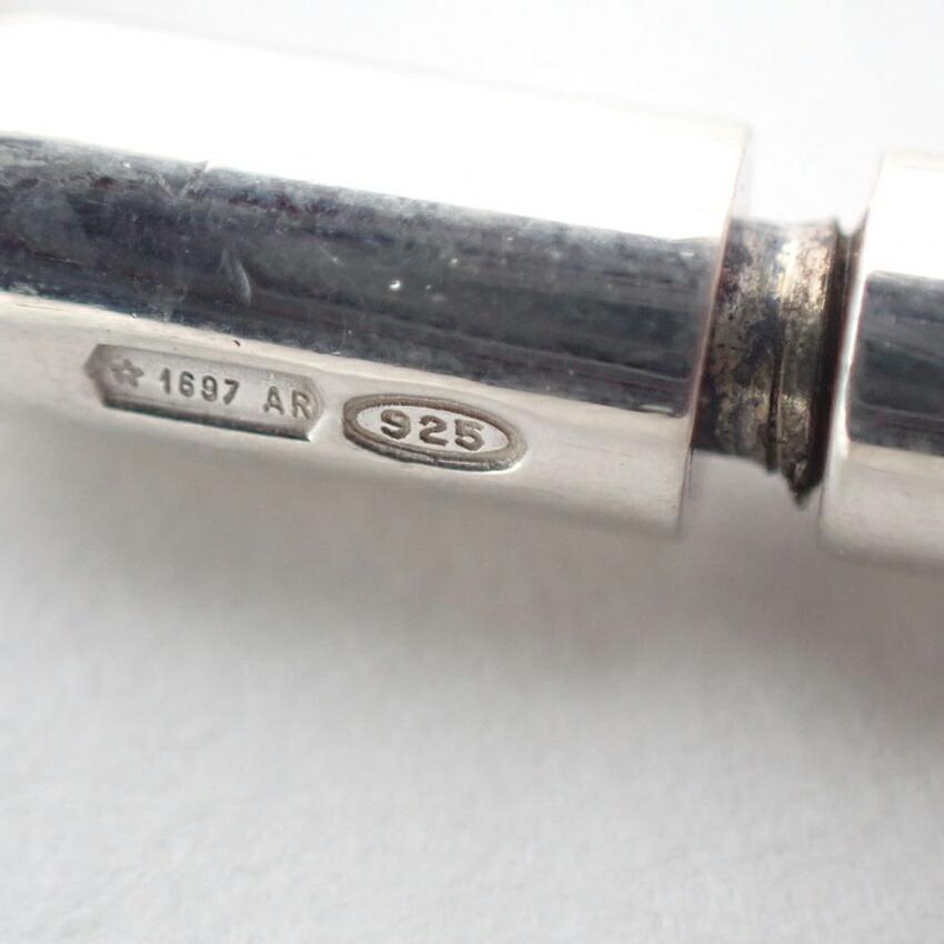 Pre-owned GUCCI SV925 DOG Tag Pendant Necklace j42-10