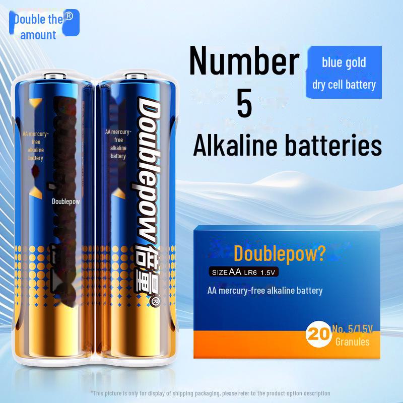 Pack of 5 AA 1.5V LR6/LR03 Alkaline Batteries for Remote Control Door Locks