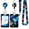Work Office Badge Holder Fashionable Badge Holder Retractable Reel Stylish Id Card Protector for Work School Professionals Badge