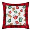 New Christmas Short Plush Pillow Cover Peach Skin Digital Printing Cushion Cover Christmas Snowman Pattern