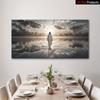 Modern Minimalist Jesus Christ Divine Light Miracle Wall Art Canvas Painting Suitable for Home Church Office Prayer Room Decor, Christmas Decoration