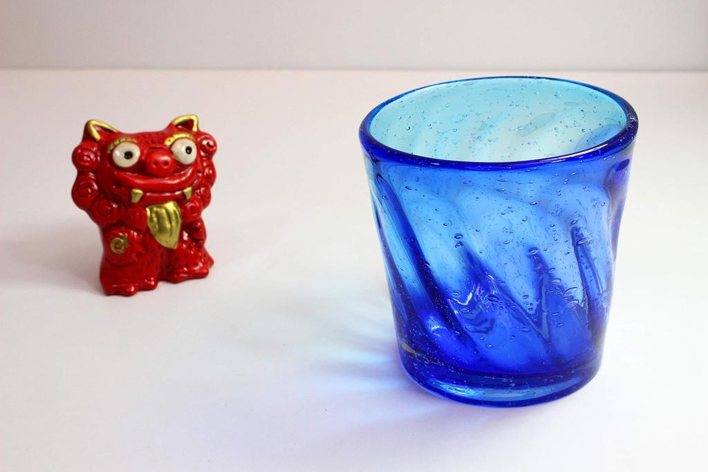 [Amazon.co.jp Exclusive] [Commercial Set] Instagrammable Churaumi Rocks Glasses (Large) Water & Blue, Set of 6