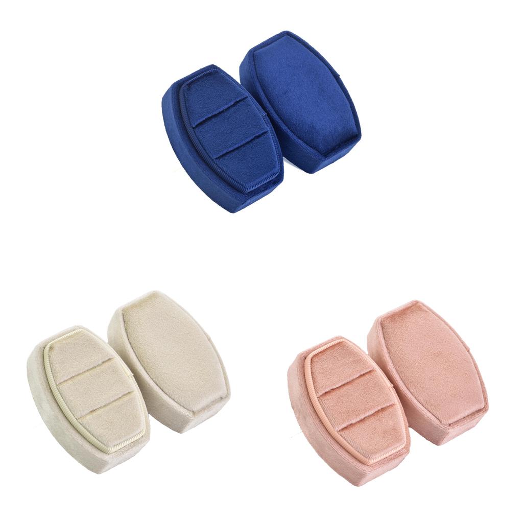 Jewelry Box Velvet Ring Organizer For Engagement And Wedding Gifts