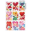 9Pcs 20X30Cm Valentine'S Day Window Stickers Cute Watercolor Red Heart Pattern Electrostatic Sticker Wedding Party Home Decor