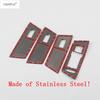 Car Door Armrest Window Switch Control Panel Cover Trim Carbon Fiber Interior Accessories For Volkswagen T-Roc T Roc 2018 - 2025