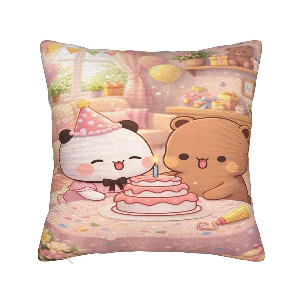 Pillow Case Panda Bubu Dudu Pattern Polyester Pillow Cover Cushion Cover Graphic Pillowcases For Chair Sofa Home Decoration