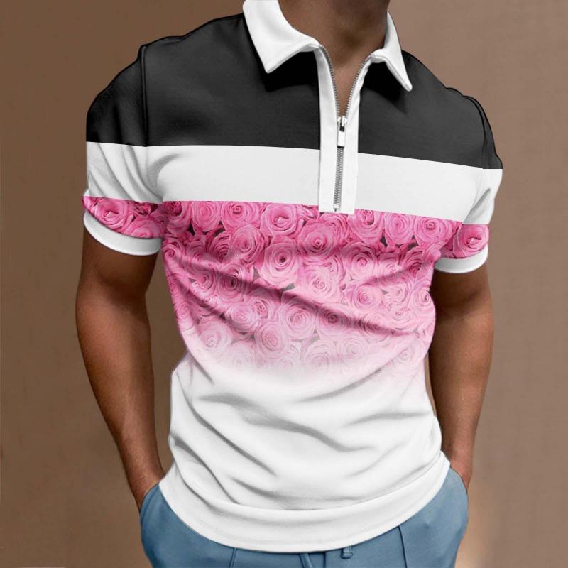 Мужская летняя рубашка-поло с принтом — фото 7