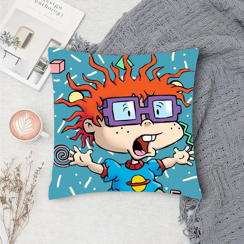 Cartoon R-Rugrats Anime Pillow Case Fashion Square Pillowcase Bedroom Sofa Room Ins Decoration Leisure