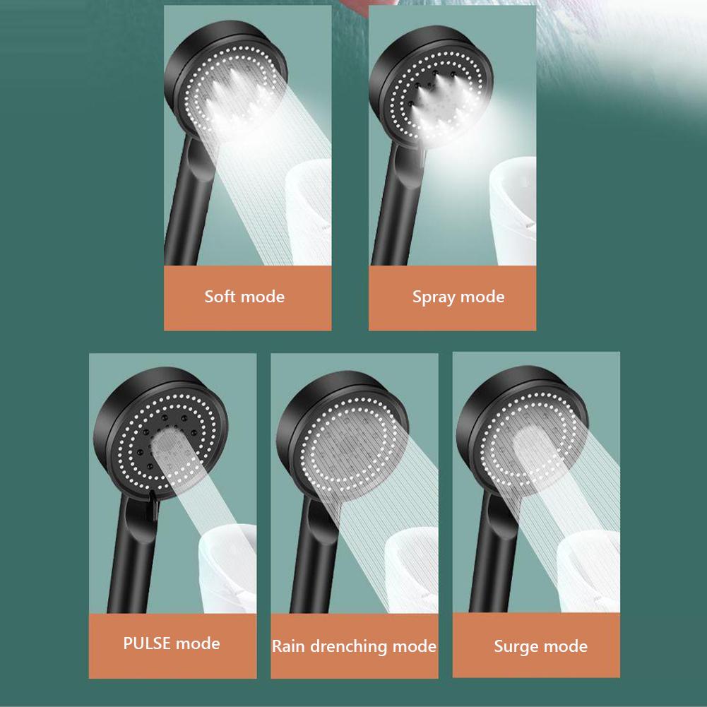 5 Modes Adjustable Shower Head ABS SPA Shower Head for Home Bathroom Accessories