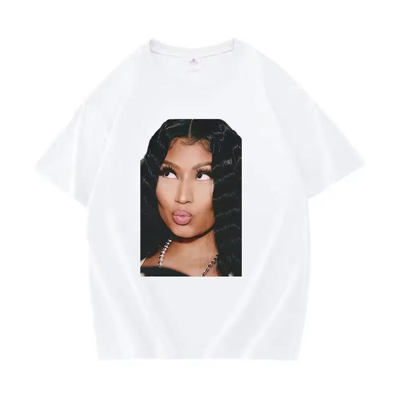 Funny Nicki Minaj Meme Pattern Tshirt for Womenhip-hop Fashionretro Rap Tshirtoversized Tshirt Street Wear  Winter Innerwear