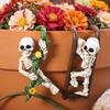 2 szt. Szczątki na Halloween i Drabina Wiszące Figurki Żywice Odporne na Warunki Pogodowe Obciskacze Doniczek Na Tarasy i do Domu