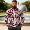 Men's 2026 Casual Zip-Up Hoodie Geometic Print Color Block Lightweight Jacket Streetwear