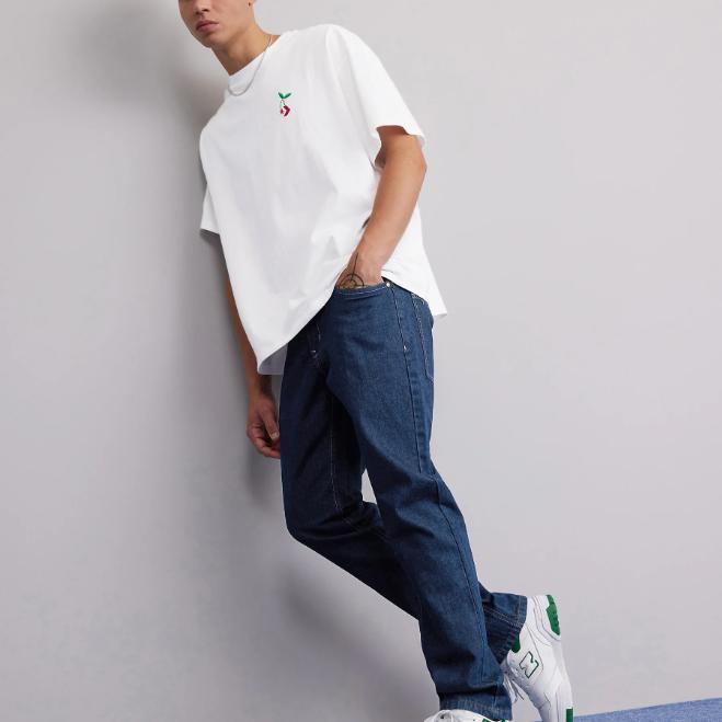 New Converse T Shirts Men's White 10025237-A03