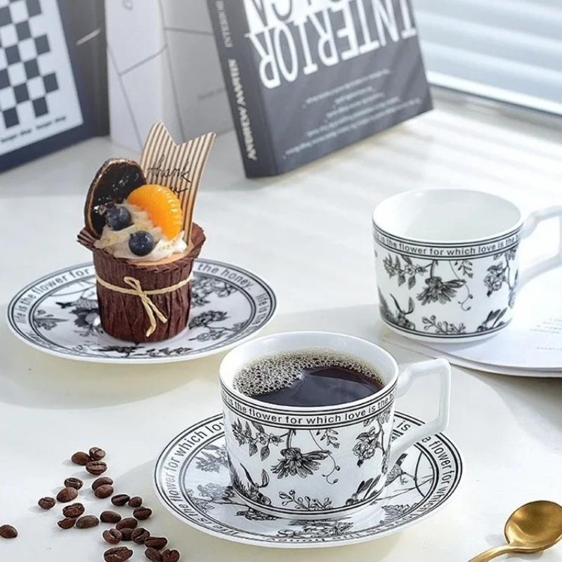 JUSTINLAU Ceramic Mug Valentine's Day Gifts Breakfast Coffee Milk Oat Cup Creative Couple Cup with Handle Home/Office Water Cups
