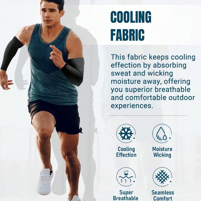 Arm Sleeves for Men and Women - Tattoo Cover Up - Cooling Sports Sleeve for Basketball Golf Football Sun Protection Cooling Arm Sleeves Compression