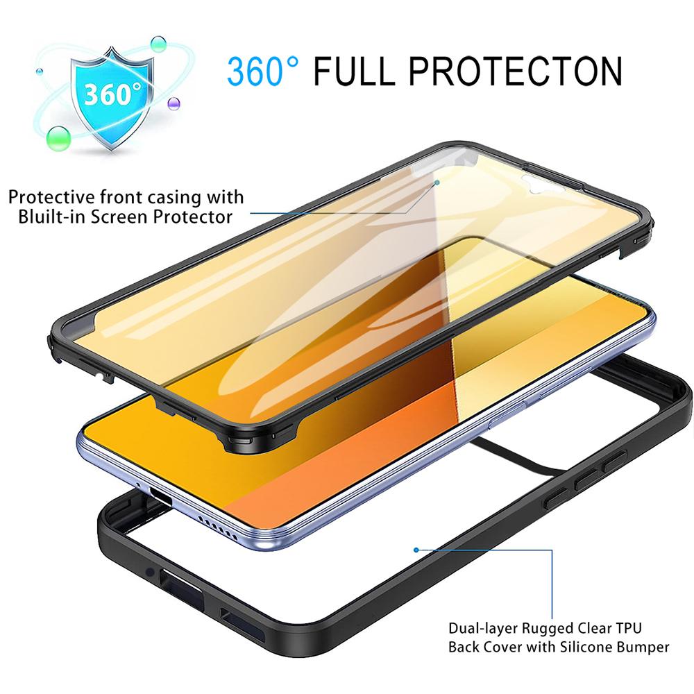 For Xiaomi 15 Pro Case Acrylic+TPU Clear Phone Cover with PET Screen Film