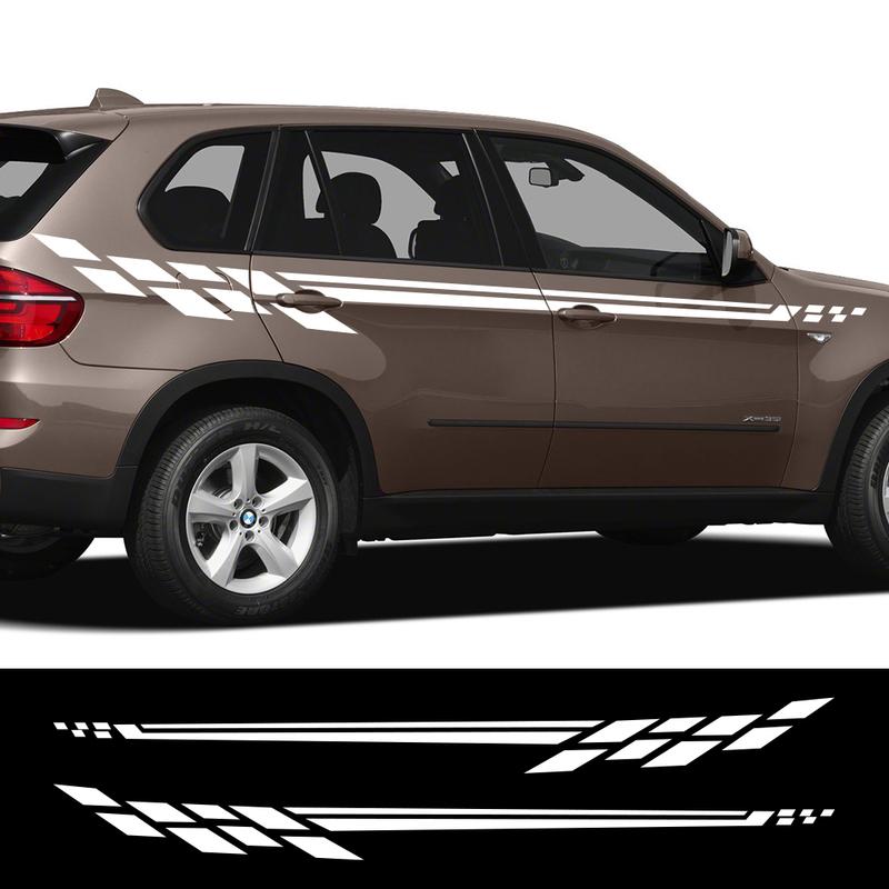 Car Waist Line Vinyl Film Stickers For SUV Auto Racing Sport Styling Long Stripes Graphic Stripes Decor Decal Tuning Accessories
