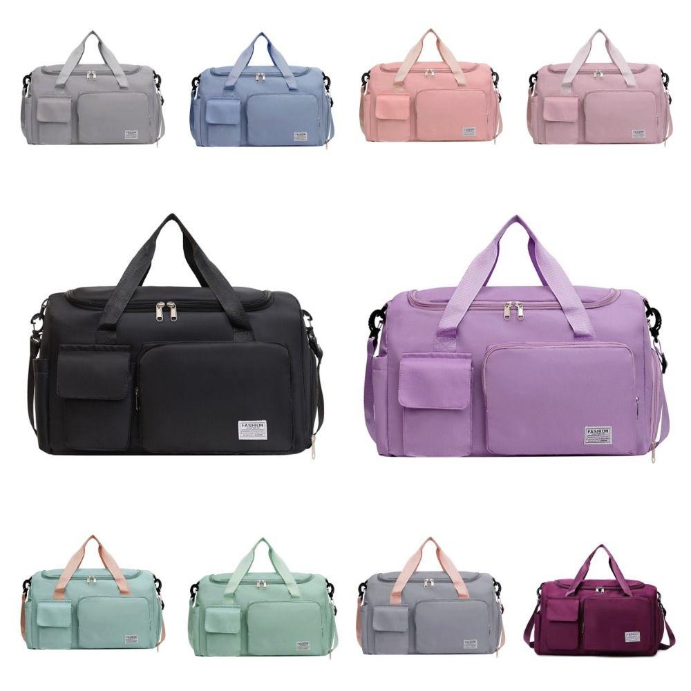 Sturdy Travel Luggage Bag Foldable Large Capacity Handbag Shoulder Bag Nylon Duffle Bag  Girl
