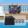 Sac de rangement suspendu pour piscine réglable Sac suspendu de plage pliable Sac de rangement en maille Plage