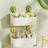Suction Cup Rack, Drill-Free Bathroom Suction Cup Storage Box, Suitable For Bathroom, Toilet, Hand Washing, Wash Basin, Bathroom